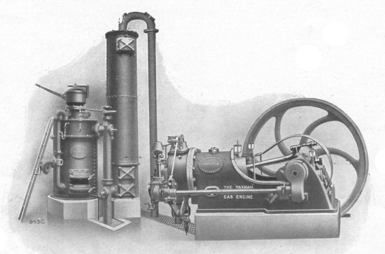 Size K gas engine and producer